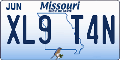 MO license plate XL9T4N