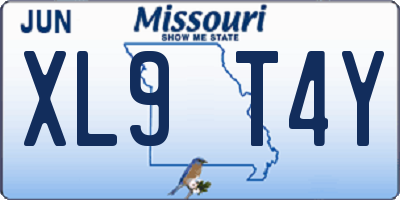 MO license plate XL9T4Y