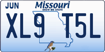 MO license plate XL9T5L