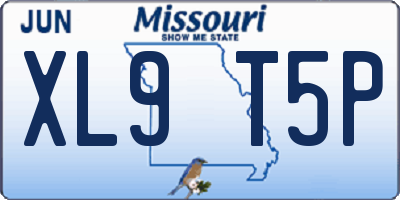 MO license plate XL9T5P