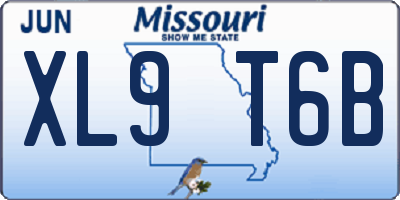 MO license plate XL9T6B