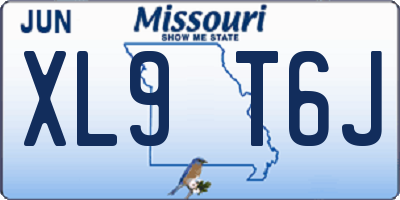 MO license plate XL9T6J