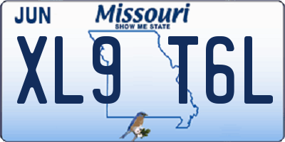 MO license plate XL9T6L