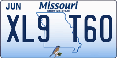 MO license plate XL9T6O