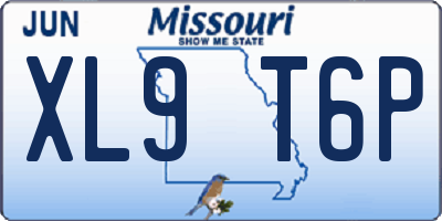 MO license plate XL9T6P