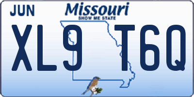 MO license plate XL9T6Q