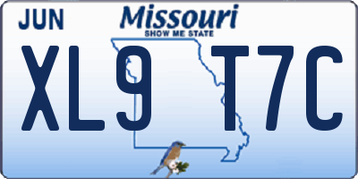 MO license plate XL9T7C