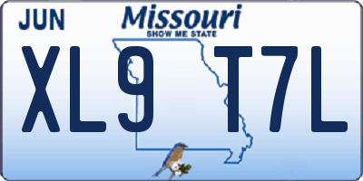 MO license plate XL9T7L