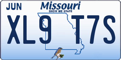 MO license plate XL9T7S