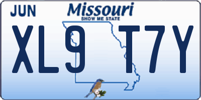 MO license plate XL9T7Y