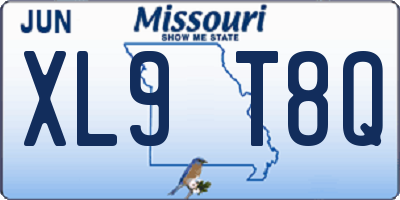 MO license plate XL9T8Q