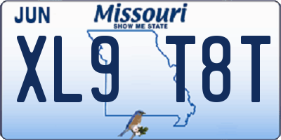 MO license plate XL9T8T