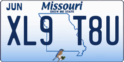 MO license plate XL9T8U