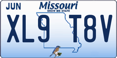 MO license plate XL9T8V