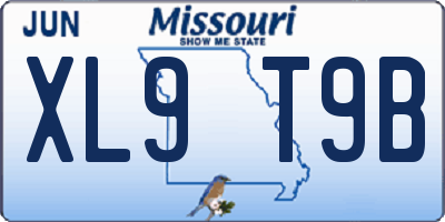 MO license plate XL9T9B