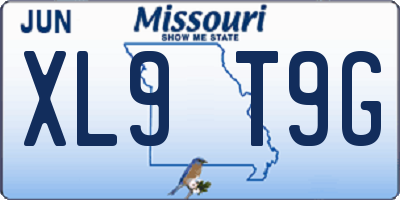 MO license plate XL9T9G