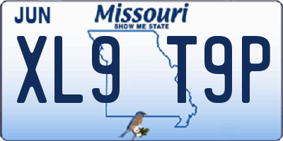 MO license plate XL9T9P