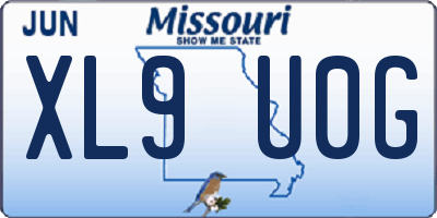 MO license plate XL9U0G