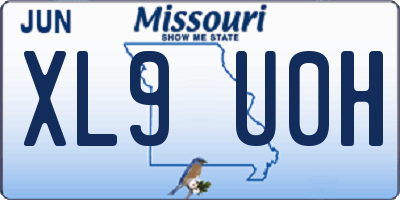 MO license plate XL9U0H