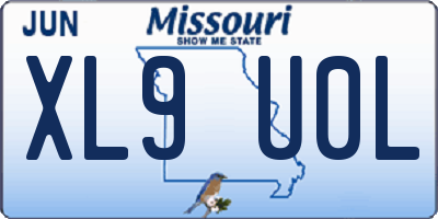 MO license plate XL9U0L