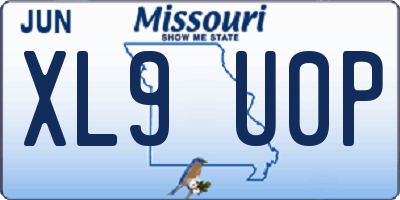 MO license plate XL9U0P