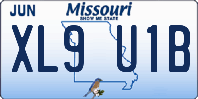 MO license plate XL9U1B