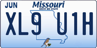 MO license plate XL9U1H