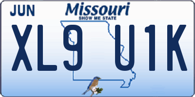 MO license plate XL9U1K