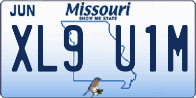 MO license plate XL9U1M