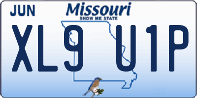 MO license plate XL9U1P