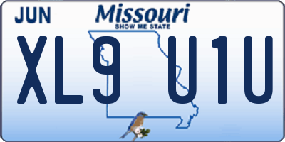 MO license plate XL9U1U
