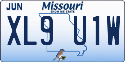 MO license plate XL9U1W