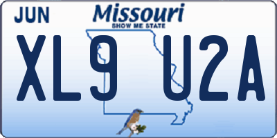 MO license plate XL9U2A