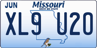 MO license plate XL9U2O