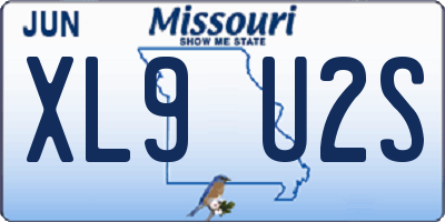 MO license plate XL9U2S