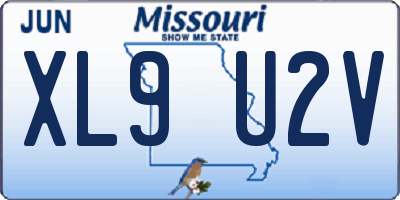 MO license plate XL9U2V