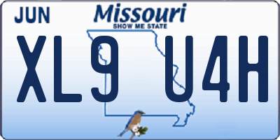MO license plate XL9U4H