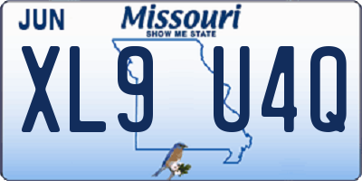 MO license plate XL9U4Q