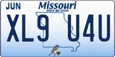 MO license plate XL9U4U