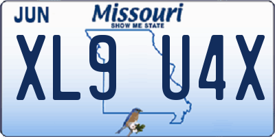 MO license plate XL9U4X