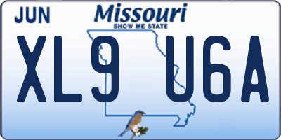 MO license plate XL9U6A