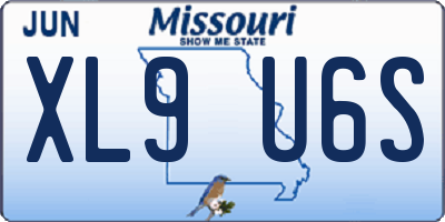 MO license plate XL9U6S