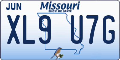 MO license plate XL9U7G