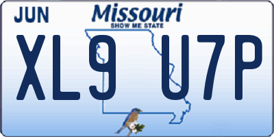 MO license plate XL9U7P