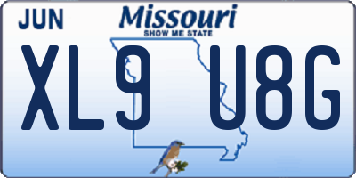 MO license plate XL9U8G