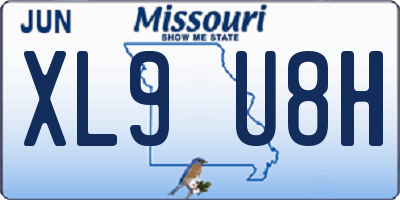 MO license plate XL9U8H