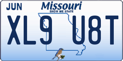 MO license plate XL9U8T