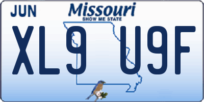 MO license plate XL9U9F