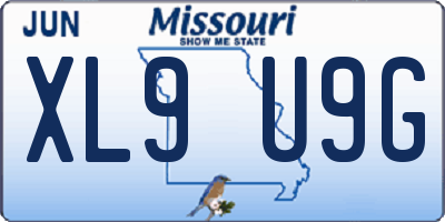 MO license plate XL9U9G