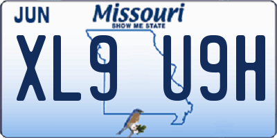 MO license plate XL9U9H